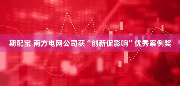 期配宝 南方电网公司获“创新促影响”优秀案例奖